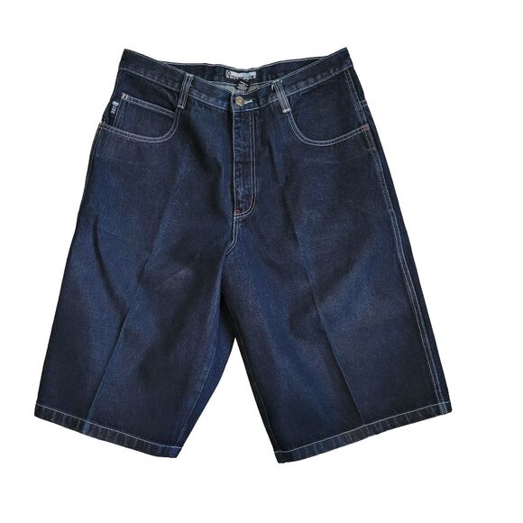 Southpole Jean Shorts size 36 Hip Hop Baggy Blue Denim Long Wide Leg Men's - Picture 1 of 12